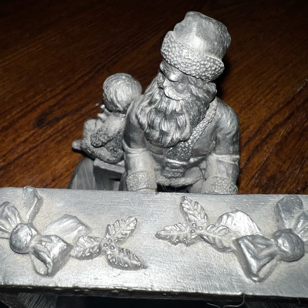 Vintage Rare Michael Ricker Pewter Sitting Santa & Cory Piano Limited Edition - Picture 7 of 12